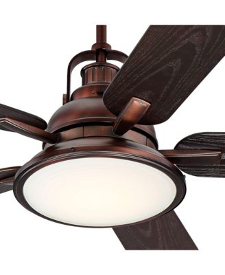 60" Wind and Sea Indoor Outdoor Ceiling Fan 5 Blade LED Light Remote Control Oil Rubbed Bronze Finish Bedroom