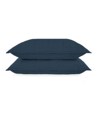 French Linen Quilted Sham Set