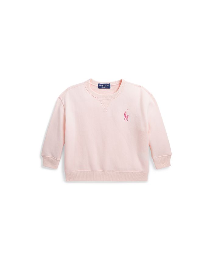 Pink pony outlet fleece crewneck sweatshirt