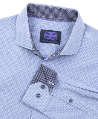 Men's Regular-Fit Gingham Dot Dress Shirt