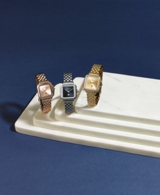 Women's Grosvenor Soft Square Gold-Tone Stainless Steel Bracelet Watch 28mm