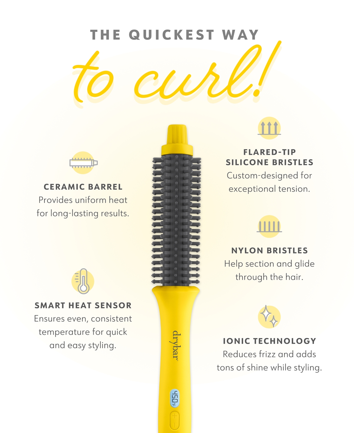 Shop Drybar The Curl Party Heated Curling Round Brush In No Color