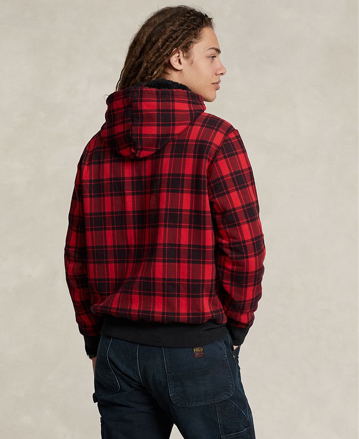 Polo Ralph Lauren Men's Plaid Pile Fleece Hoodie Macy's