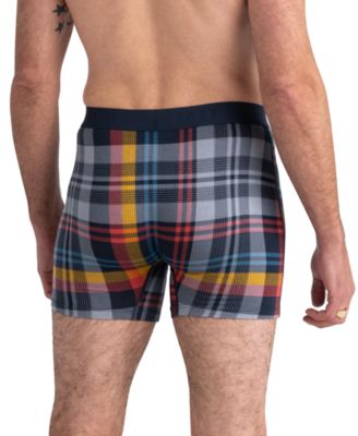 SAXX Men's Ultra Super Soft Relaxed-Fit Moisture-Wicking Plaid Boxer Briefs