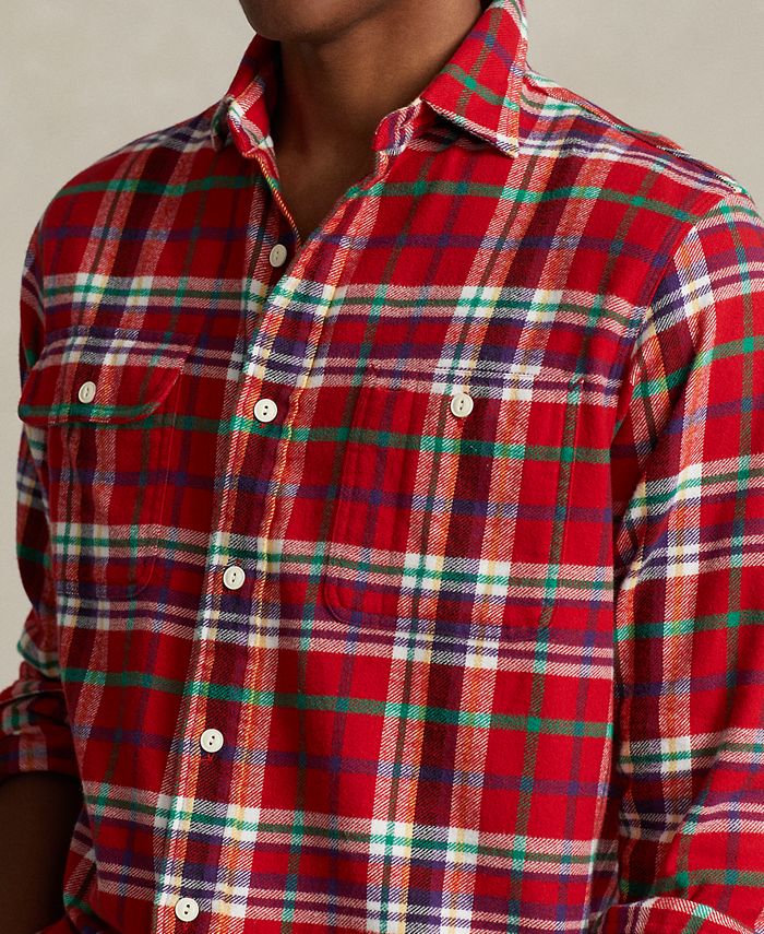 Polo Ralph Lauren Men's ClassicFit Plaid Flannel Workshirt Macy's