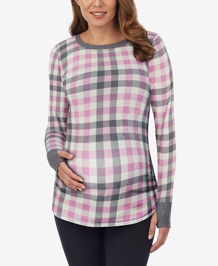 Cuddl Duds Women's Thermal Long-Sleeve Maternity Top - Macy's