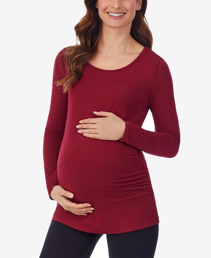 Cuddl Duds Women's Softwear Long-Sleeve Maternity Top - Macy's