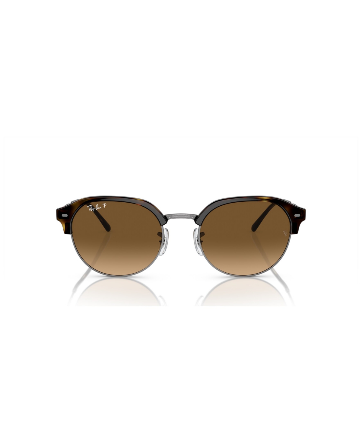 Ray Ban Rb4429 Sunglasses Gunmetal Frame Brown Lenses Polarized 55-20 In Havana On Gunmetal