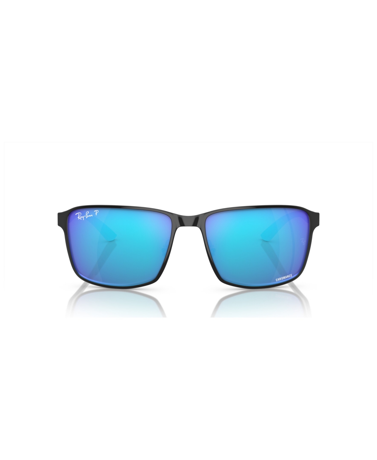 Ray Ban Unisex Polarized Sunglasses, Mirror Rb3721ch In Black On Silver
