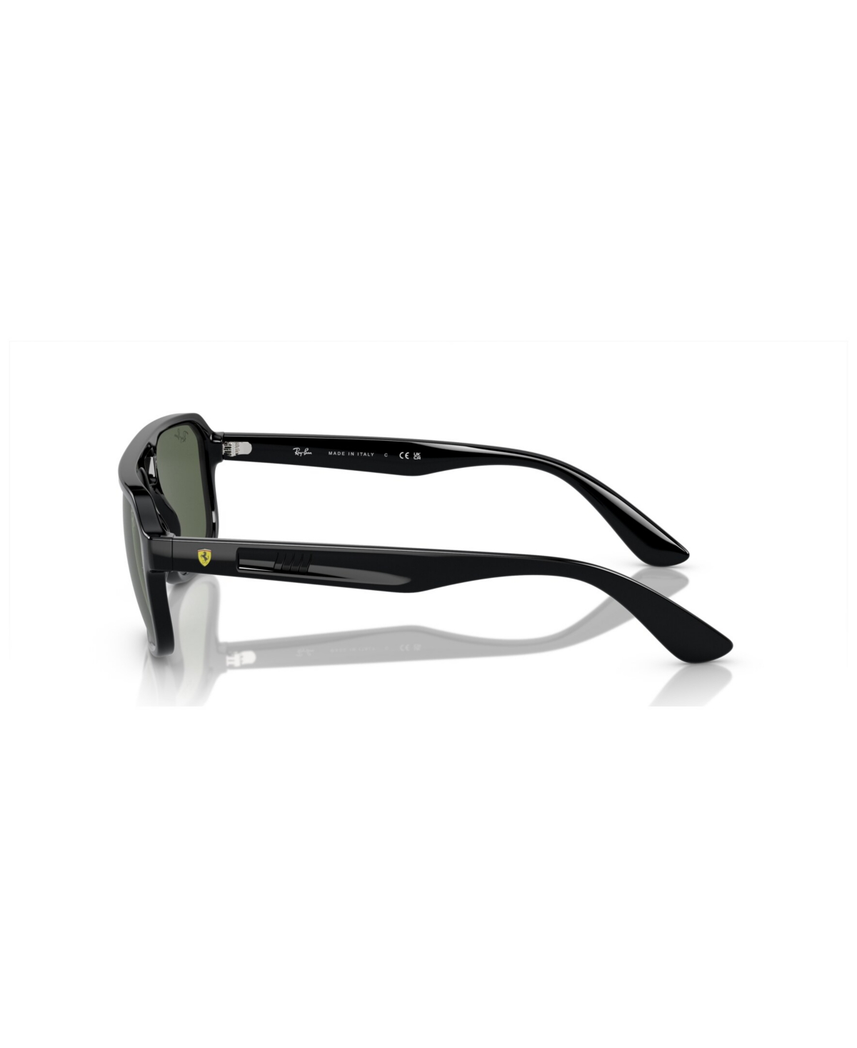 Ray Ban Rb4414m Scuderia Ferrari Collection Sunglasses Black Frame Green Lenses 58-17 In Black