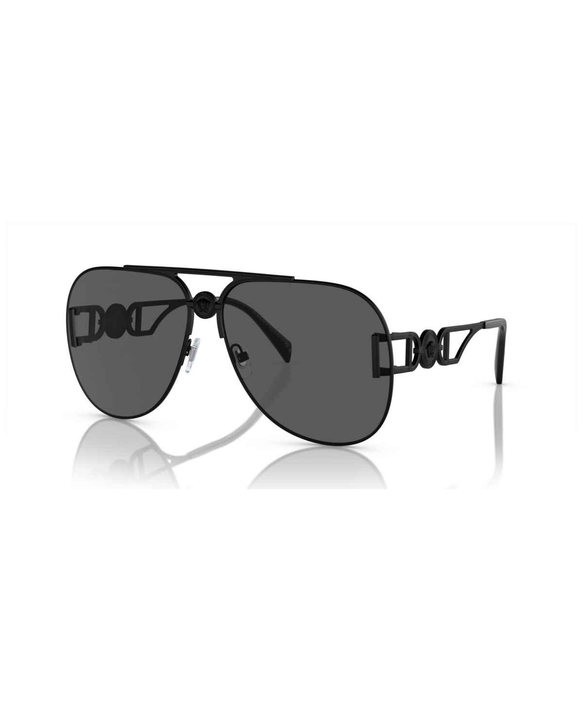 Versace Unisex Sunglasses, Mirror Ve2255 In Matte Black