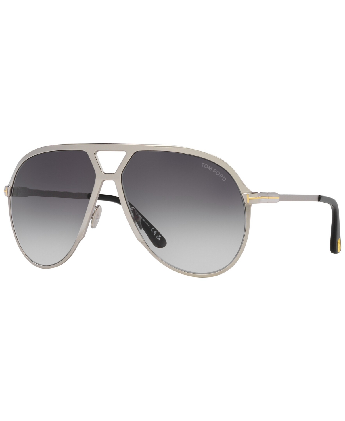 Shop Tom Ford Men's Xavier Tf Sunglasses, Gradient Tr001674 In Shiny Silver