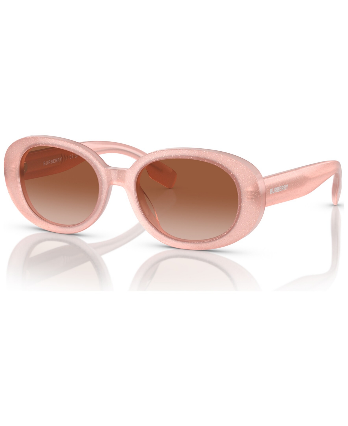 Burberry Kids Sunglasses, Gradient Jb4339 (ages 7-10) In Top Glitter On Opal Pink