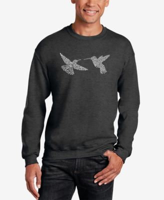 Men's Hummingbirds Word Art Crewneck Sweatshirt