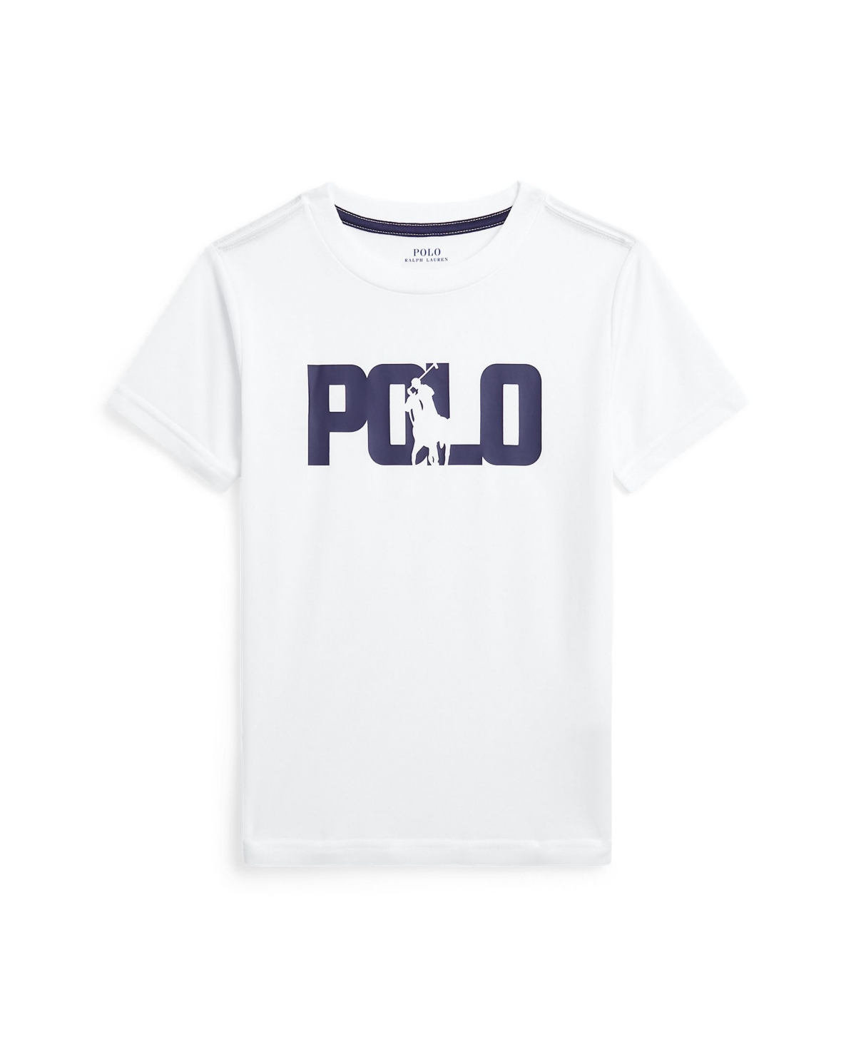 Polo Ralph Lauren Kids' Big Boys Big Pony Logo Performance Jersey T-shirt In Cer White