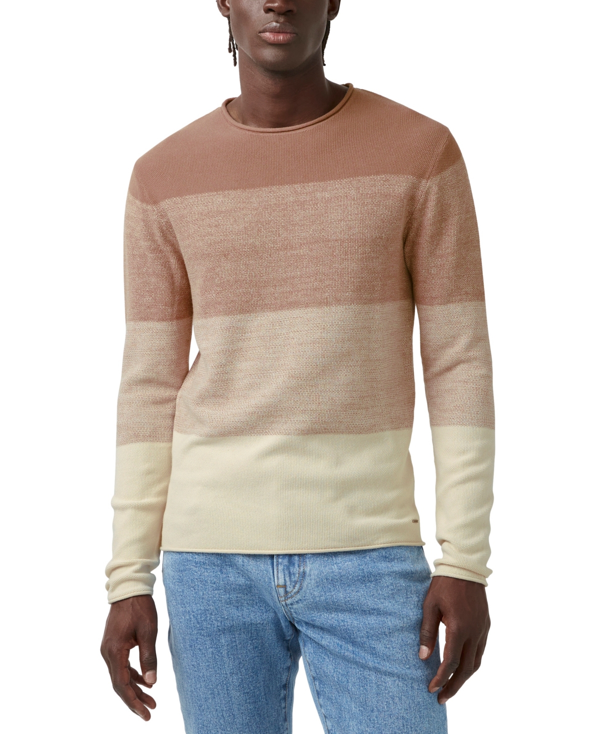 Buffalo David Bitton Men's Wakoni Colorblock Cotton Sweater In Milk