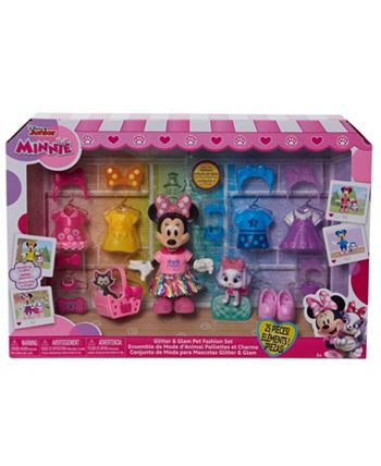 Minnie Mouse Disney Junior Glitter and Glam Pet Fashion Set, 23 Piece Doll  and Accessories Set - Macy's