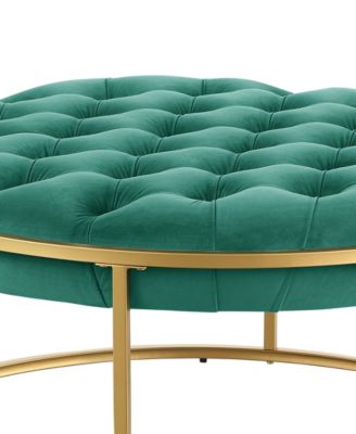 Amoria 18" Velvet Round Ottoman