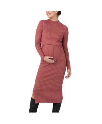 Ripe Maternity Maternity Ripe Heidi Cross Front Nursing Knit Dress Forest -  Macy's