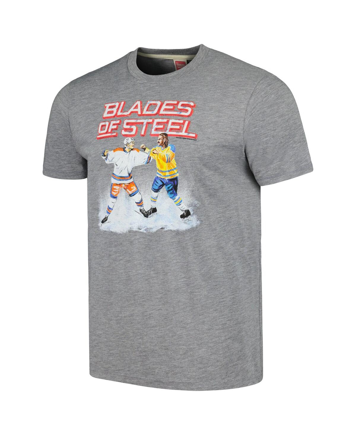 Shop Homage Men's And Women's  Gray Blades Of Steel Tri-blend T-shirt