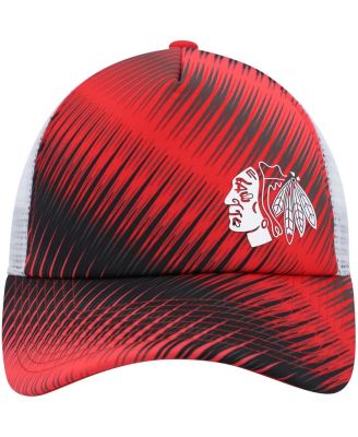 Women's Red, White Chicago Blackhawks Graphic Foam Trucker Snapback Hat
