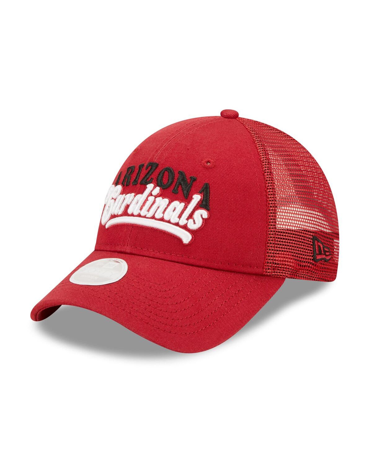 Shop New Era Women's  Cardinal Arizona Cardinals Team Trucker 9forty Snapback Hat