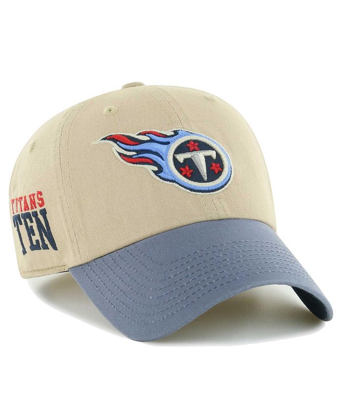 47 Brand Men's Khaki, Blue Tennessee Titans Ashford Clean Up Adjustable Hat  - Macy's