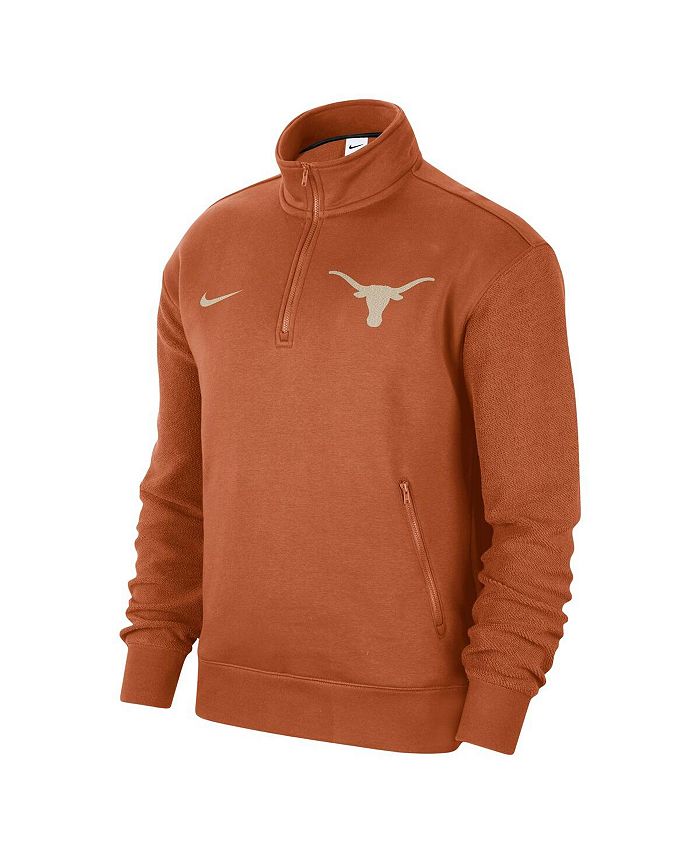 Yellow Lamb Boys Game Day Quarter Zip Sweater - Texas Dark Orange main image 1