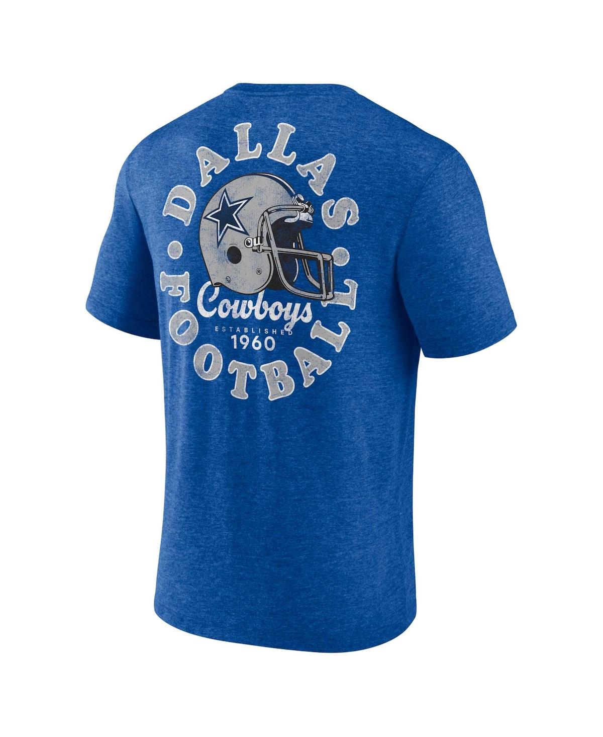 Shop Profile Men's  Royal Dallas Cowboys Big And Tall Two-hit Throwback T-shirt