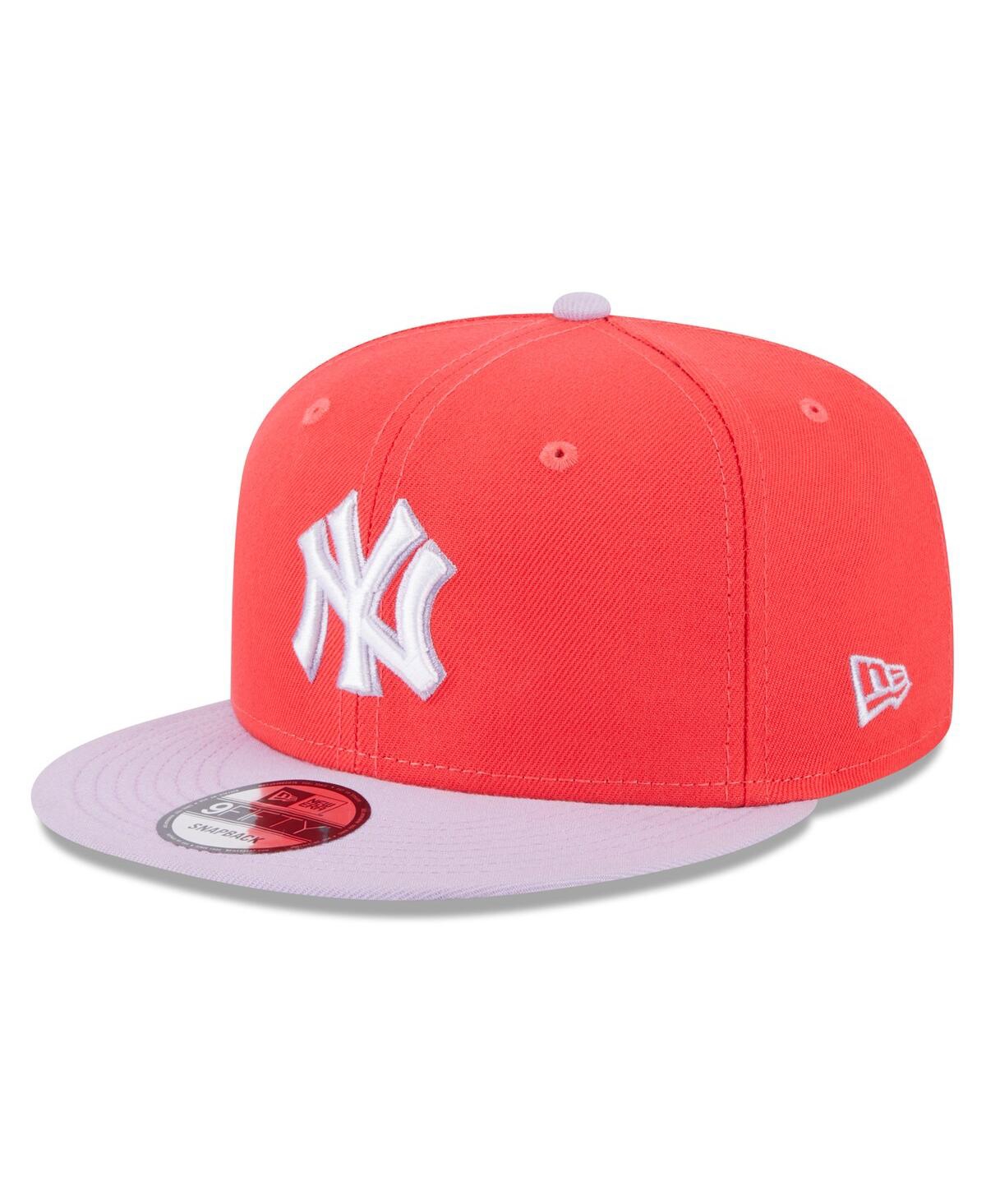 New Era Men's  Red, Purple New York Yankees Spring Basic Two-tone 9fifty Snapback Hat In Red,purple