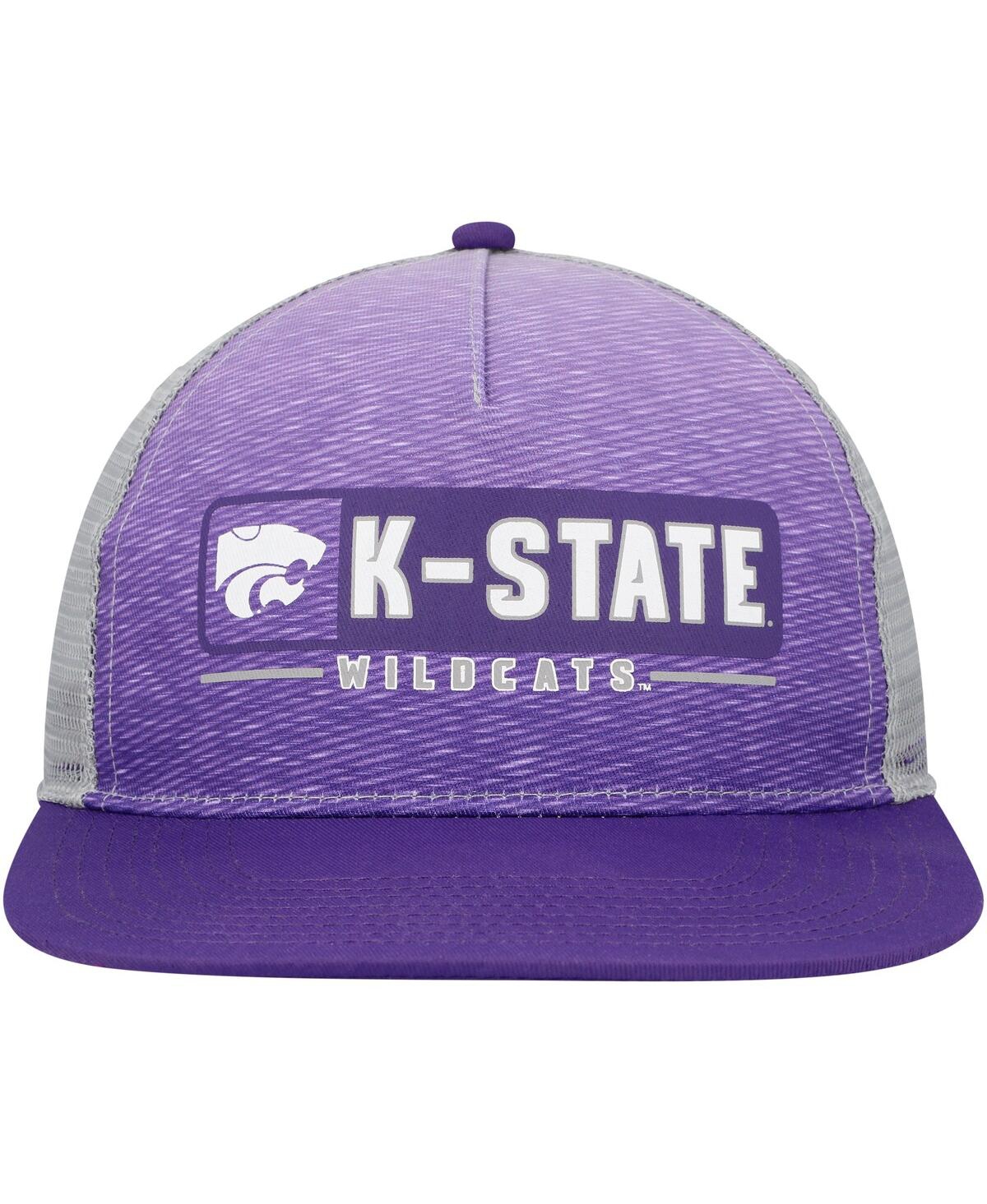 Colosseum Men's  Purple, Gray Kansas State Wildcats Snapback Hat In Purple,gray