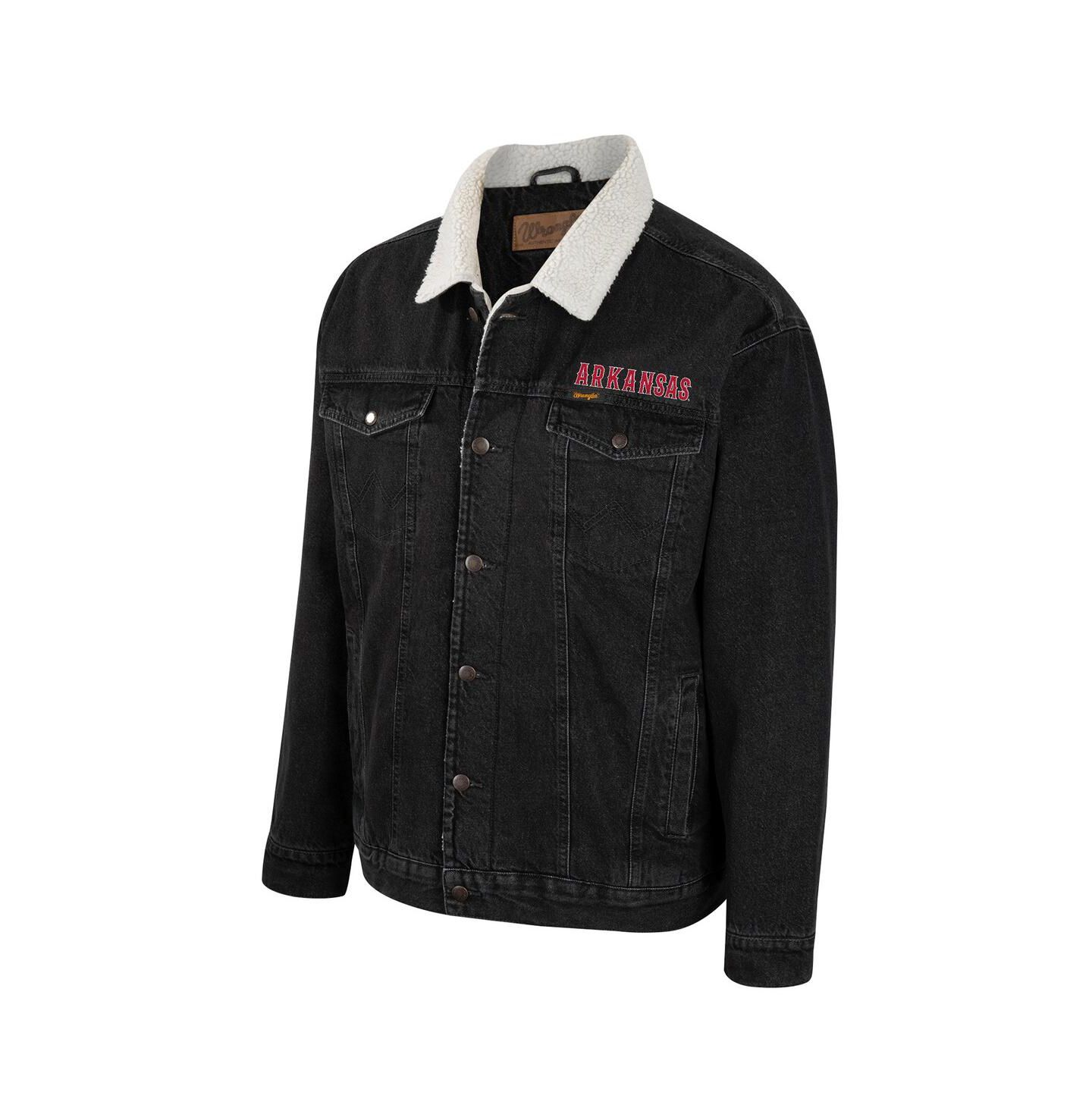 Мужская куртка Colosseum x Wrangler Charcoal Arkansas Razorbacks Western Button-Up Denim — фото 3