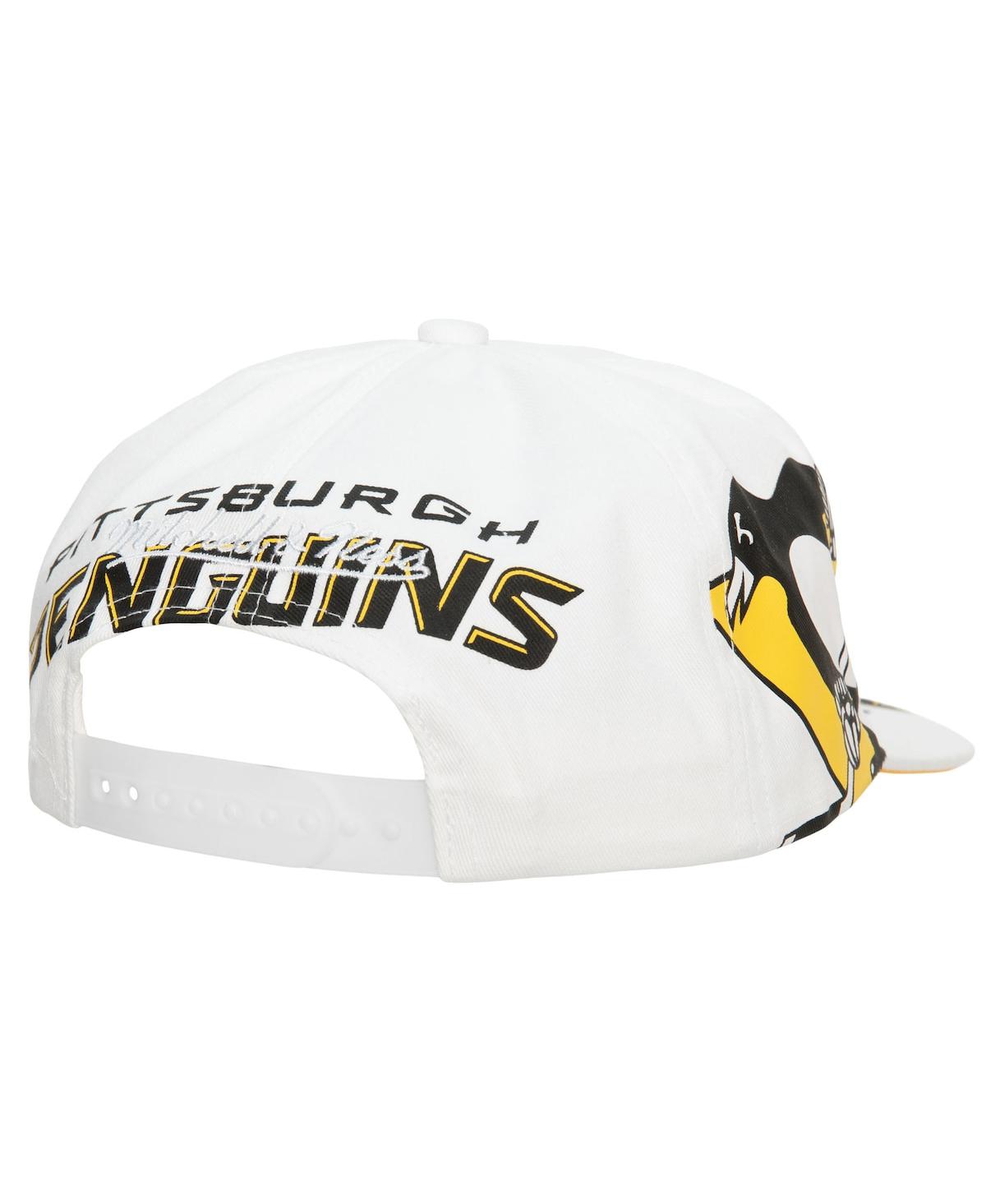 Mitchell & Ness Men's  White Pittsburgh Penguins In Your Face Deadstock Snapback Hat In White