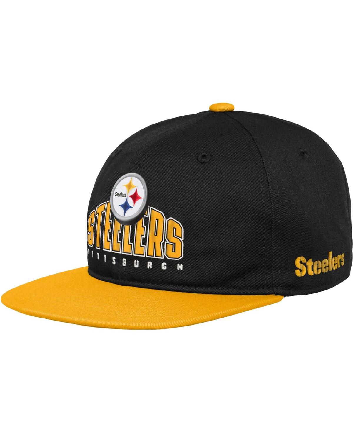 Outerstuff Kids' Big Boys And Girls Black Pittsburgh Steelers Legacy Deadstock Snapback Hat