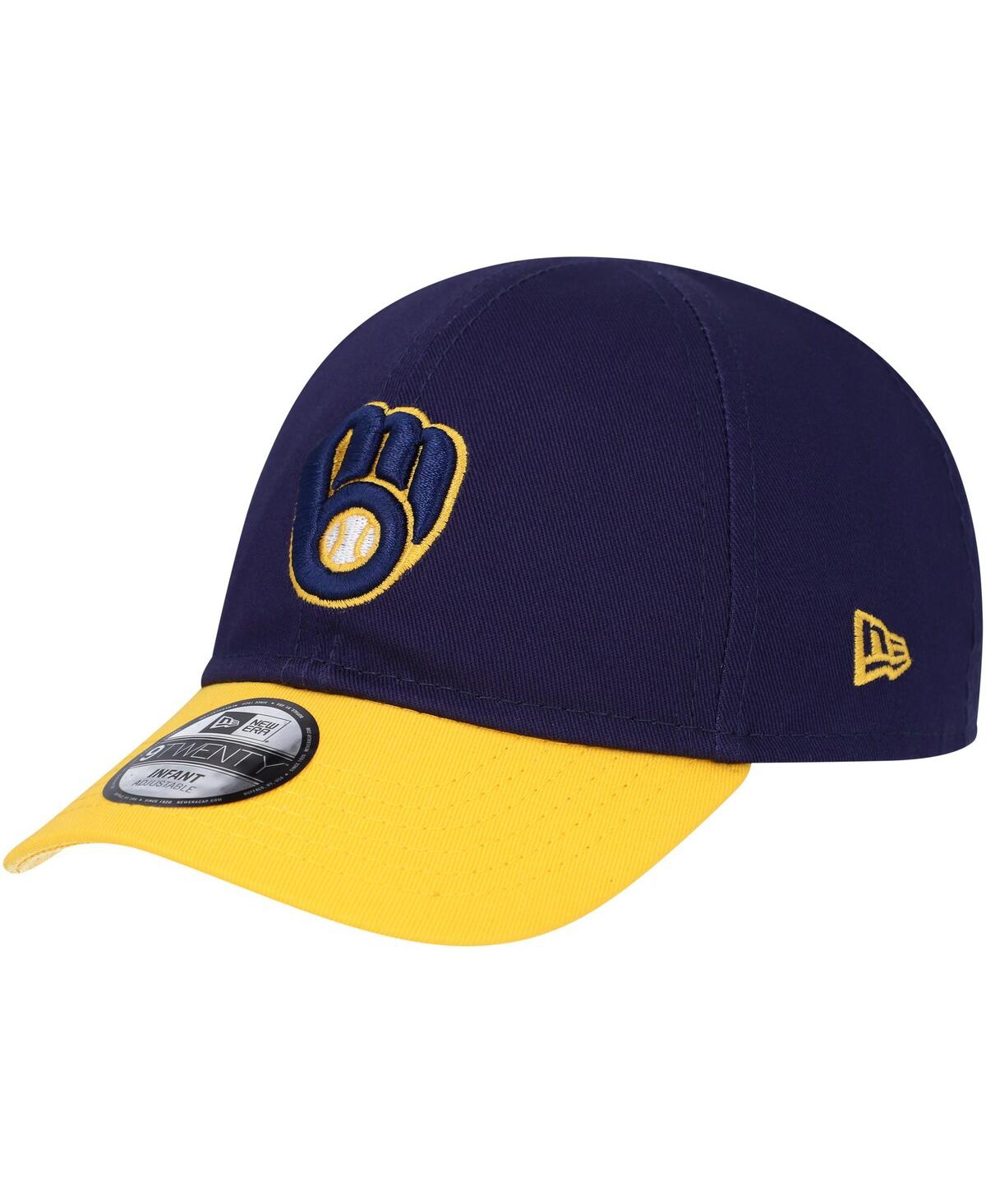 New Era Infant Boys And Girls  Navy Milwaukee Brewers Team Color My First 9twenty Flex Hat In Navy
