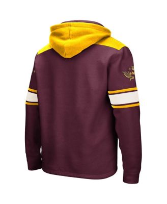 Men's Maroon Minnesota Golden Gophers Big and Tall Hockey Lace-Up Pullover Hoodie