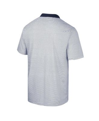 Men's White UCLA Bruins Print Stripe Polo Shirt