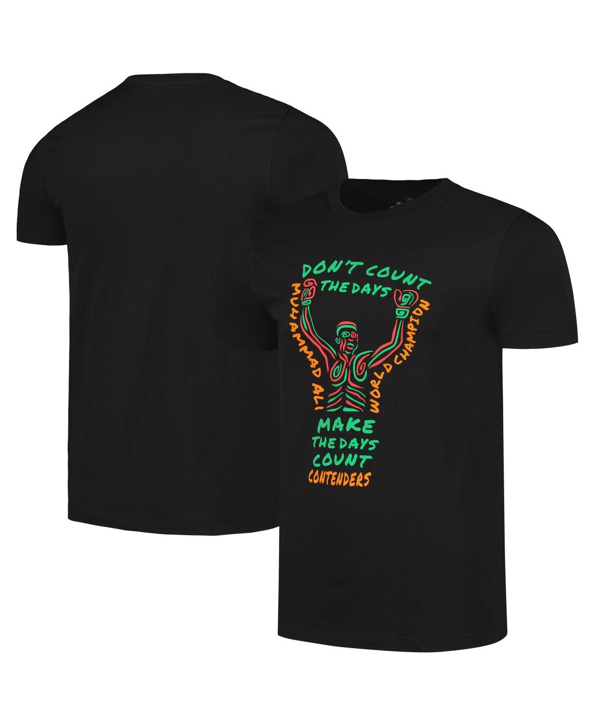 Shop Contenders Clothing Men's  Black Muhammad Ali Days Count T-shirt