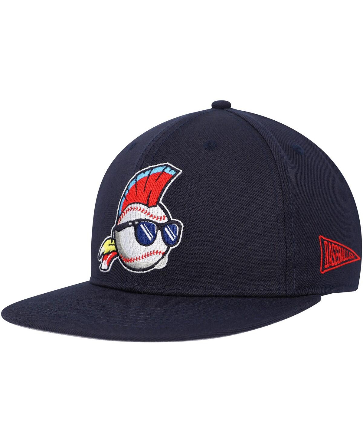 Men's Baseballism Navy Major League Snapback Hat - Navy