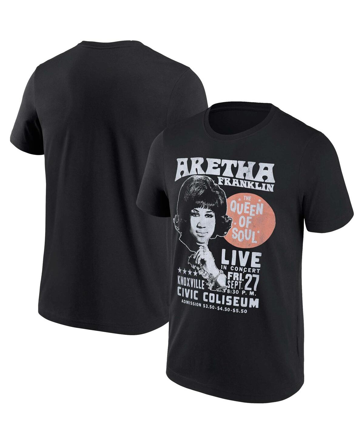 Philcos Men's Black Aretha Franklin Graphic T-shirt In Black