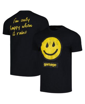 Men's Manhead Merch Black Garbage I'm Only Happy When It Rains Graphic