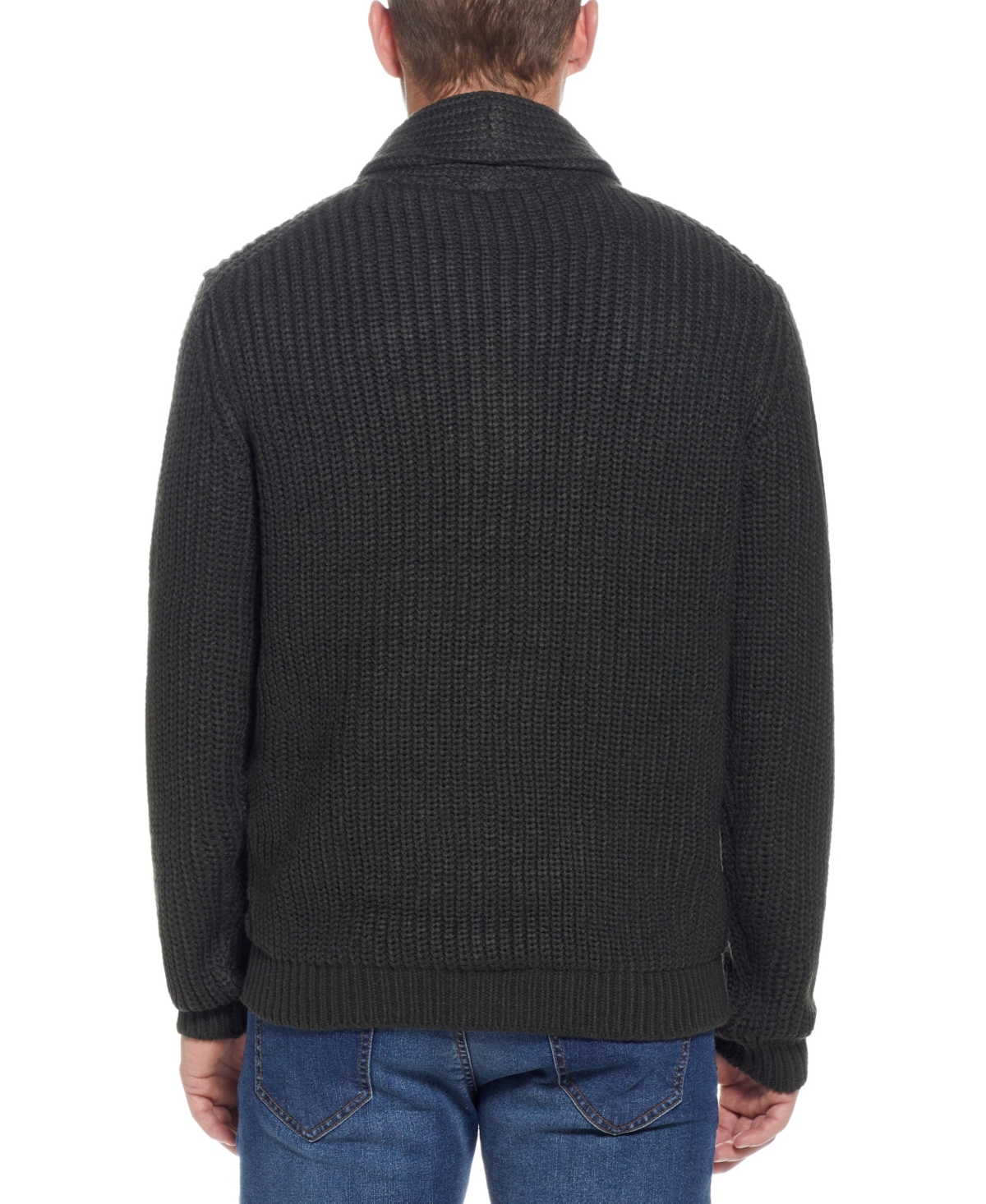 Weatherproof Vintage Men's Lined Toggle Cardigan Sweater