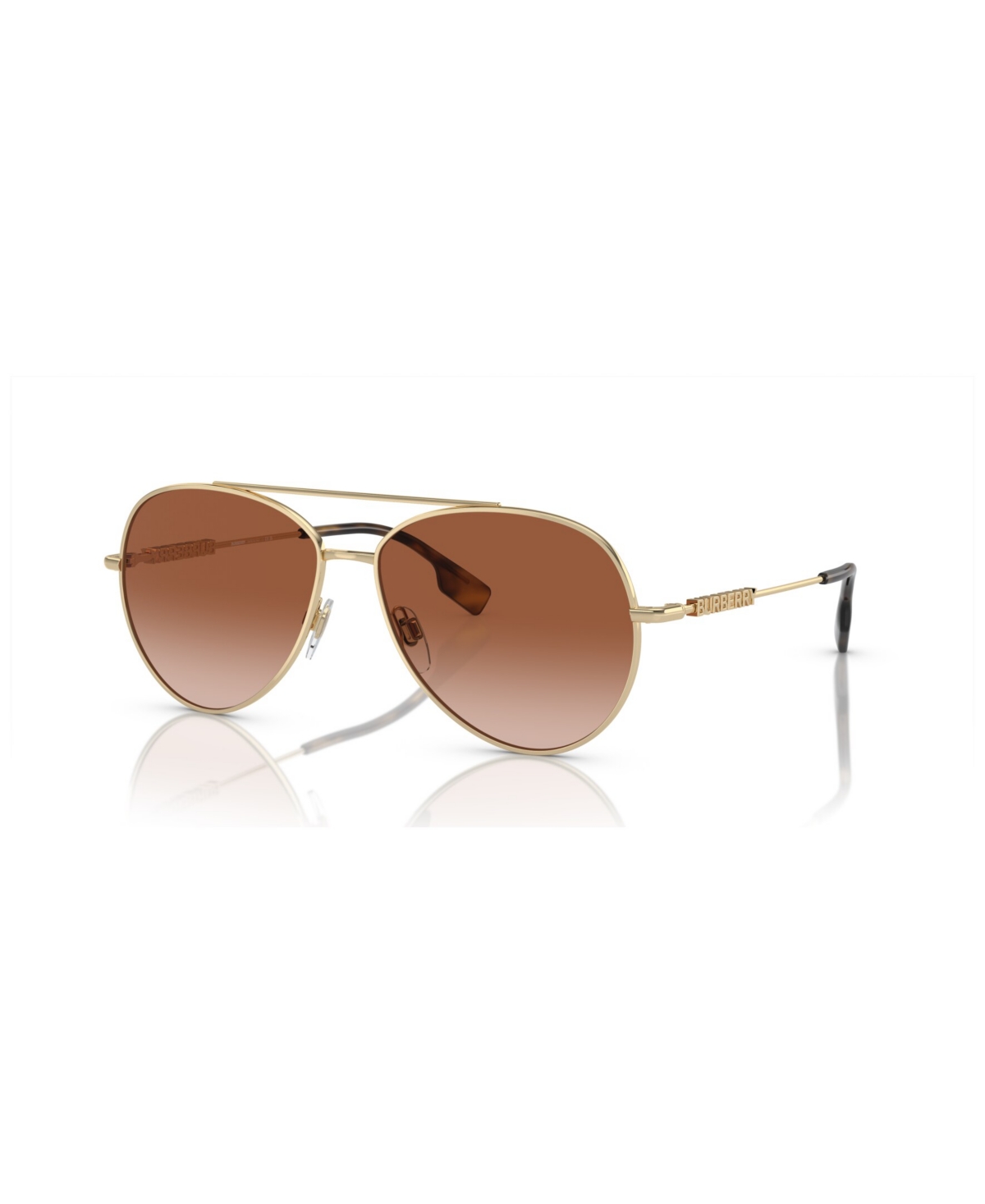 Shop Burberry Women's Sunglasses, Gradient Be3147 In Light Gold