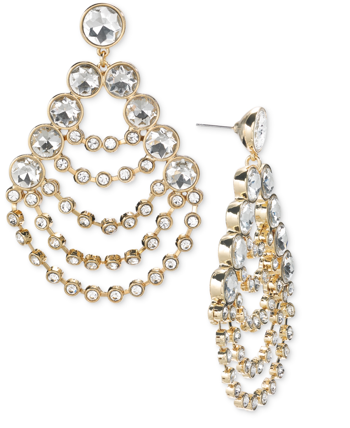 Inc International Concepts Crystal Chandelier Drop Earrings, Created For Macy's In Hematite