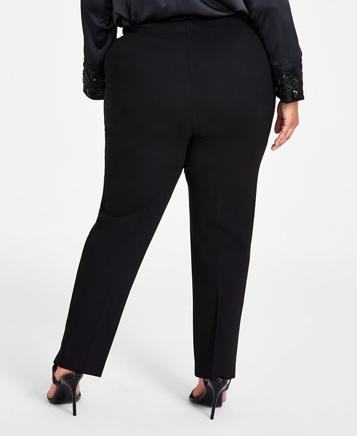 Anne Klein Plus Size Hollywood Slim-Fit Ankle Pants - Macy's