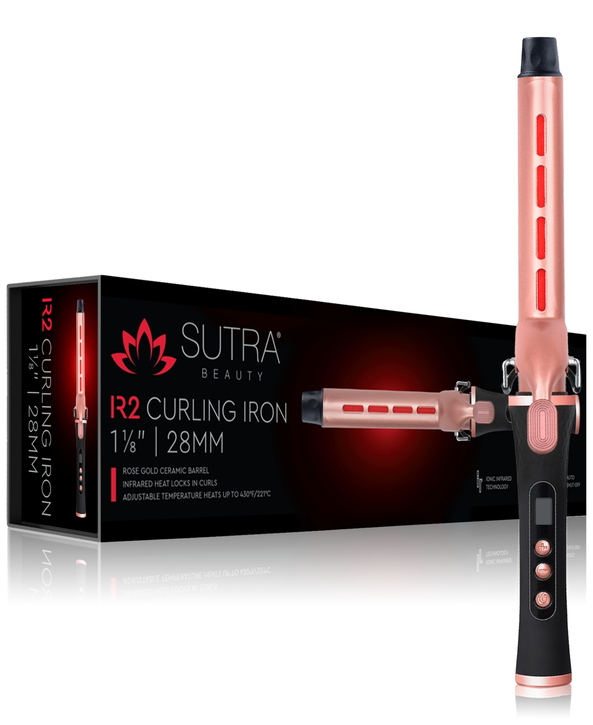 Shop Sutra Beauty Ir2 Infrared Curling Iron In Black And Rose Gold