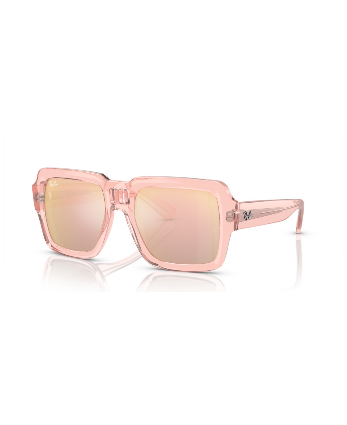 Shop Ray Ban Unisex Magellan Sunglasses, Mirror Rb4408 In Transparent Pink
