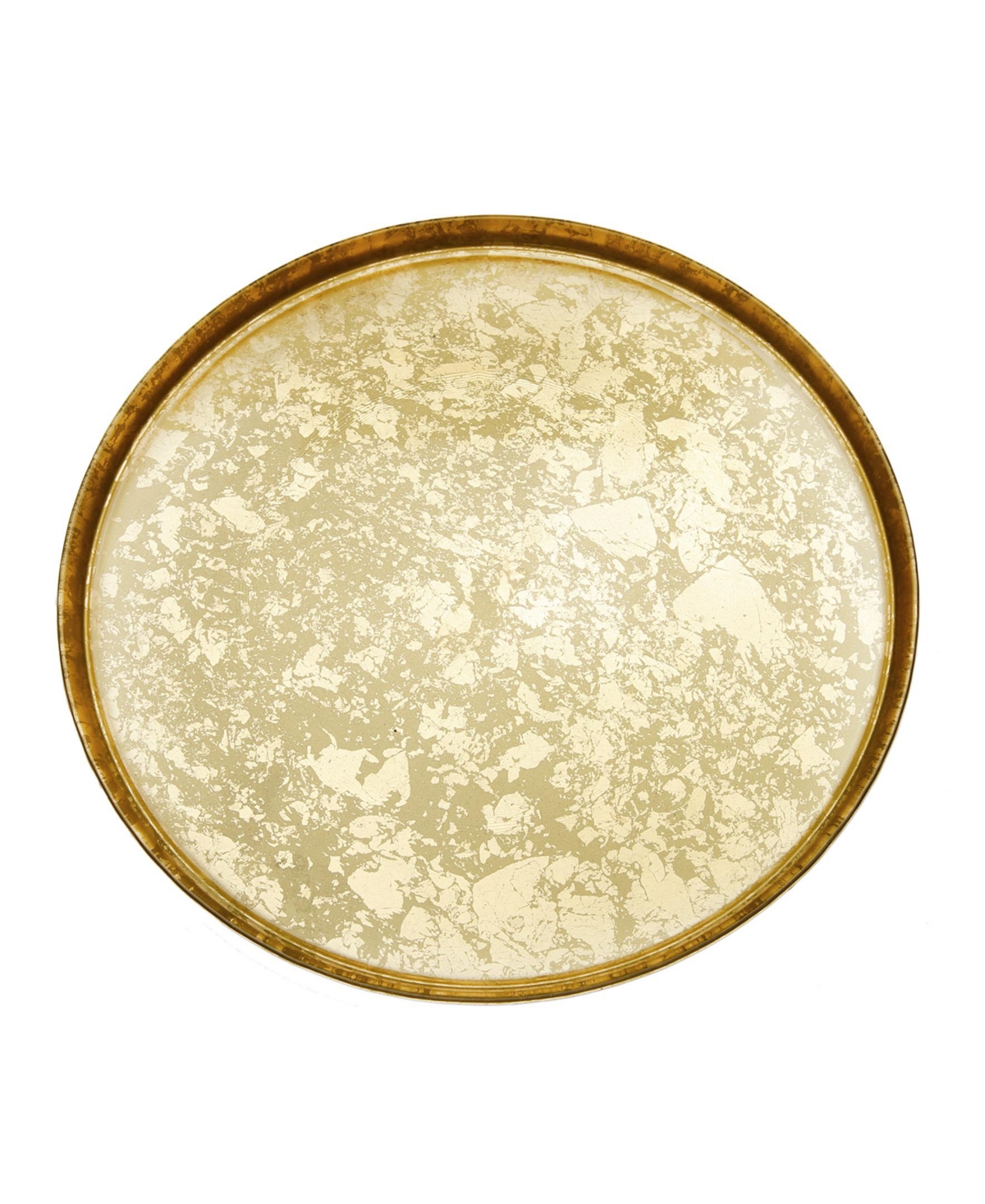 Classic TouchGliter Salad Plates with Rasied Rim 4 Piece Set, Service for 4 - Gold