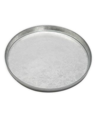 13" Silver Glitter Chargers with Raised Rim 4 Piece Set, Service for 4