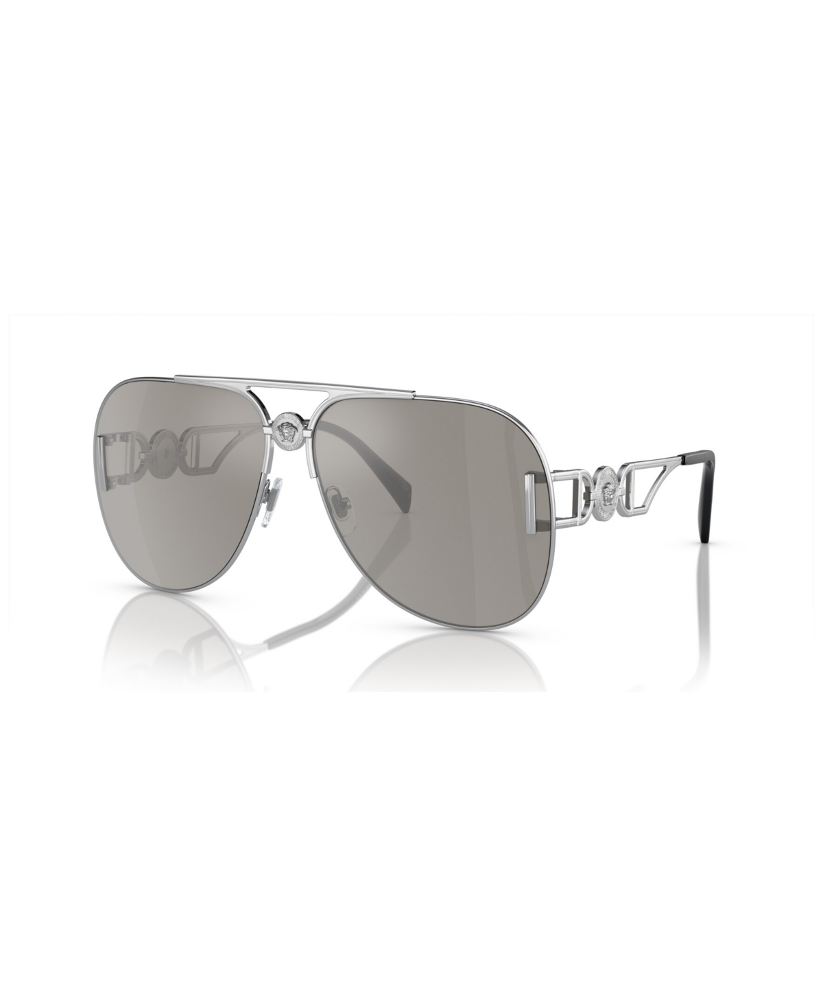 Versace Unisex Sunglasses, Mirror Ve2255 In Silver/gray Mirrored Solid